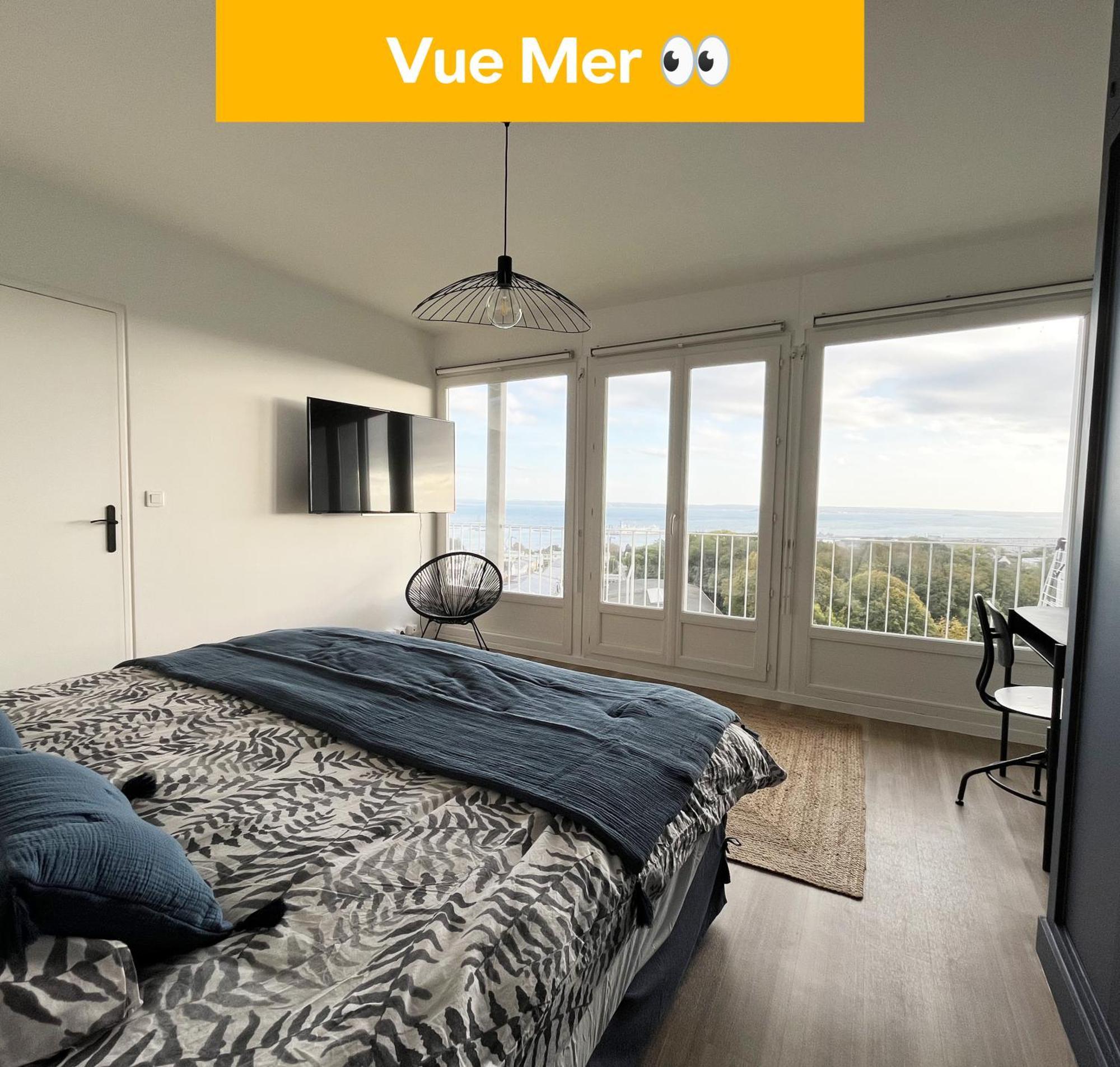 Nouveau! Appartement Vue Mer 180° Et Place Parking ブレスト エクステリア 写真